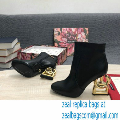 Dolce  &  Gabbana Heel 10.5cm ankle boots with DG Pop heel Black 2022